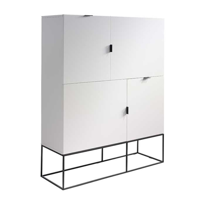 Aparador alto – Blanco brillo