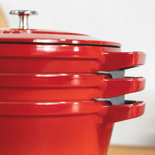 2-pcs, Set empilable, Cerise