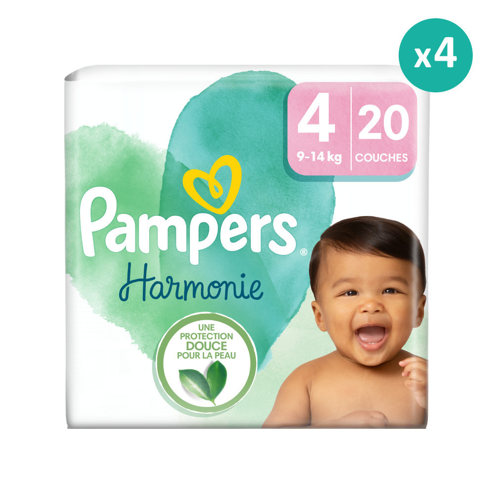 4x20 Couches Harmonie Taille 4, Pampers