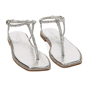 Chanclas de plata laminada