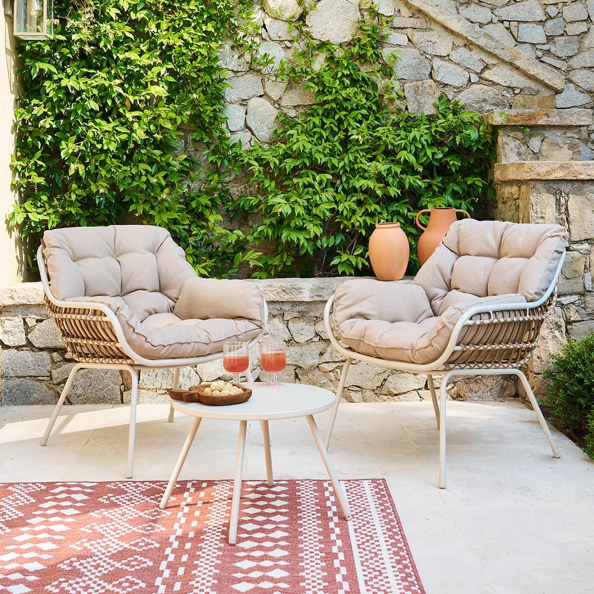 Salon duo Paopao 2 places argile