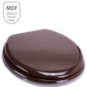 Abattant wc MDF CLEO Marron Chocolat - Charnières Inox MSV