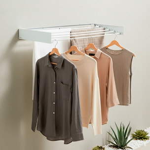 Étendoir mural pliable extensible rétractable Dryva 100 InnovaGoods