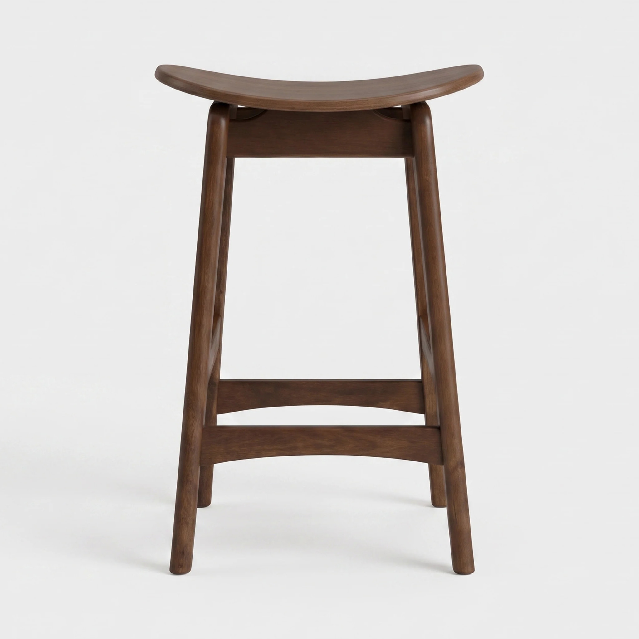 Lot de 2 tabourets pour îlot central 63 cm en bois foncé - Jude