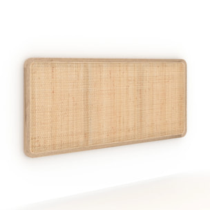 Tête de lit à suspendre en bois et cannage 140 cm - Khao