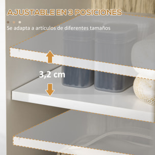 kleankin Armario Auxiliar de Baño Columna Auxiliar de Baño con Puerta Compartimiento Abierto y Patas de Acero para Lavabo Ducha Antivuelco 31,5x30x91 cm Roble y Blanco