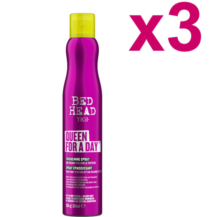 TIGI Kit Bed Head Queen For a Day Spray Espesante 3 Piezas x 311ml