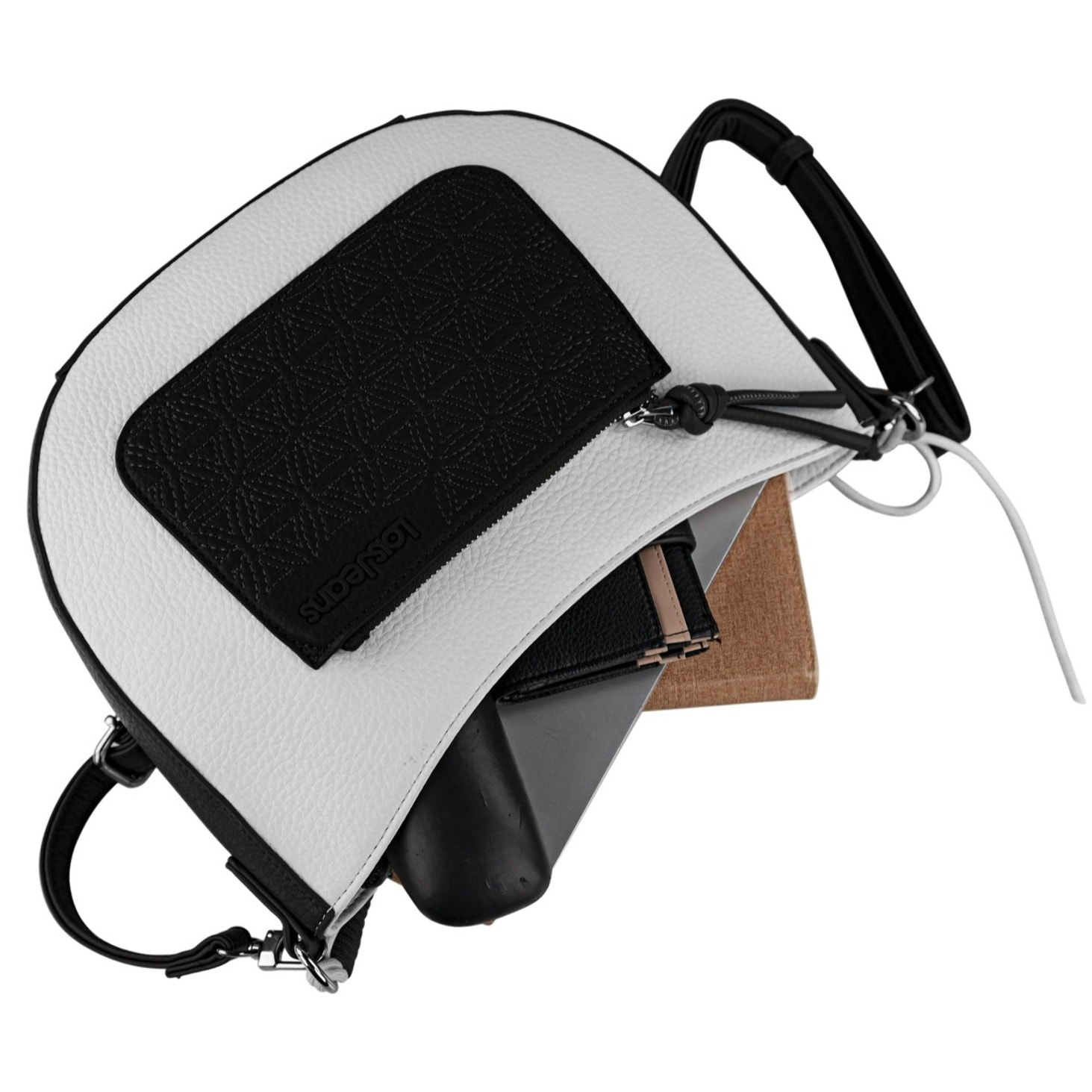 Bolso Bandolera Mujer Lois Shavanna Negro-Blanco