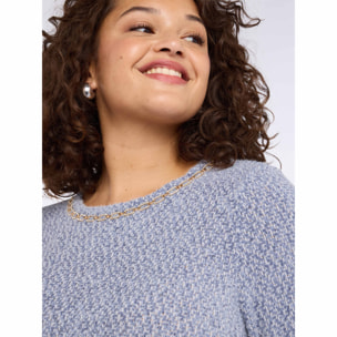 Fiorella Rubino - Camiseta de jersey con detalle en el escote - Light - blue