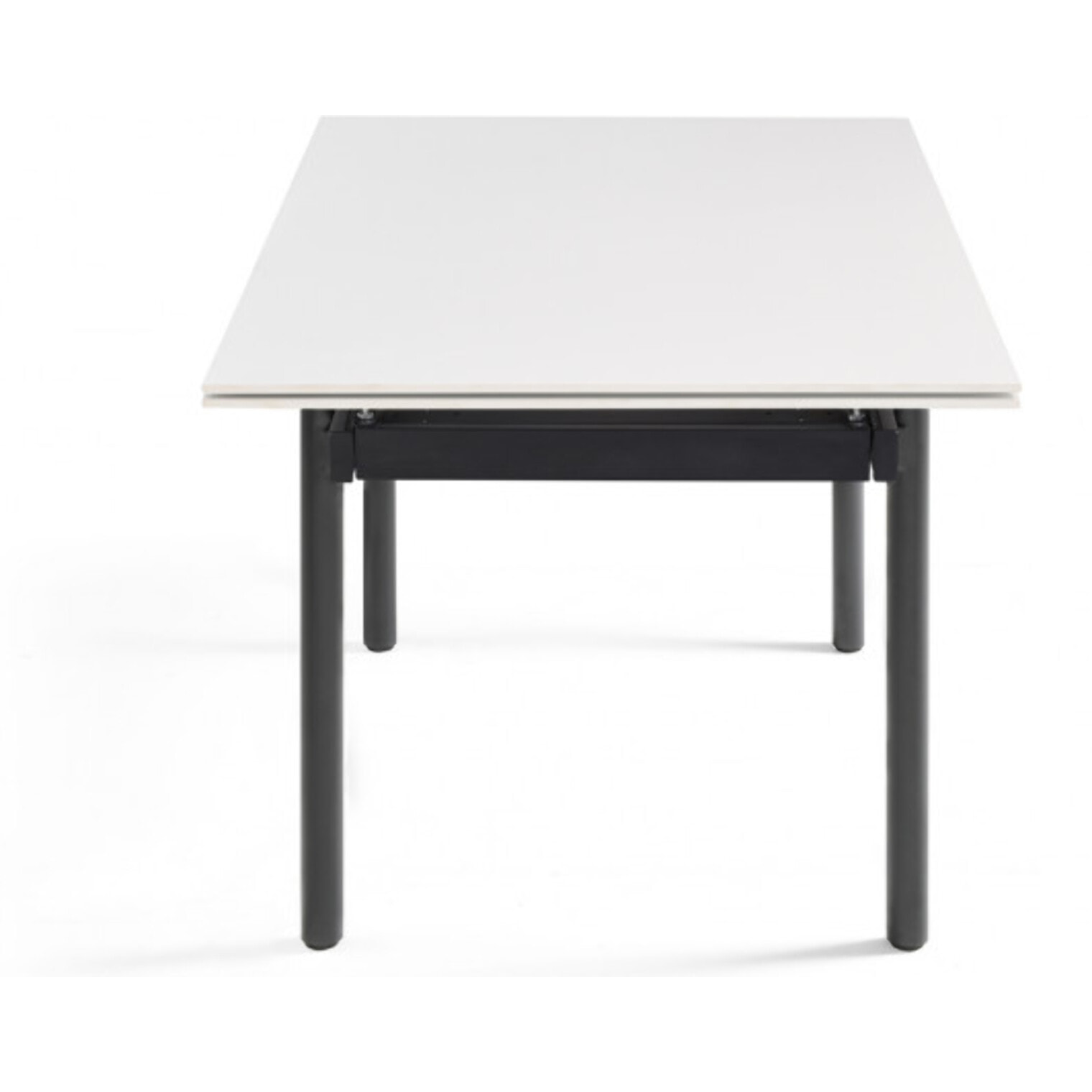 Table extensible en céramique blanc pure L160/240cm - piètement au choix - UNIK