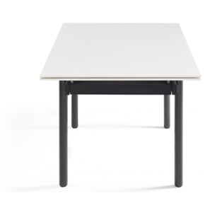 Table extensible en céramique blanc pure L160/240cm - piètement au choix - UNIK