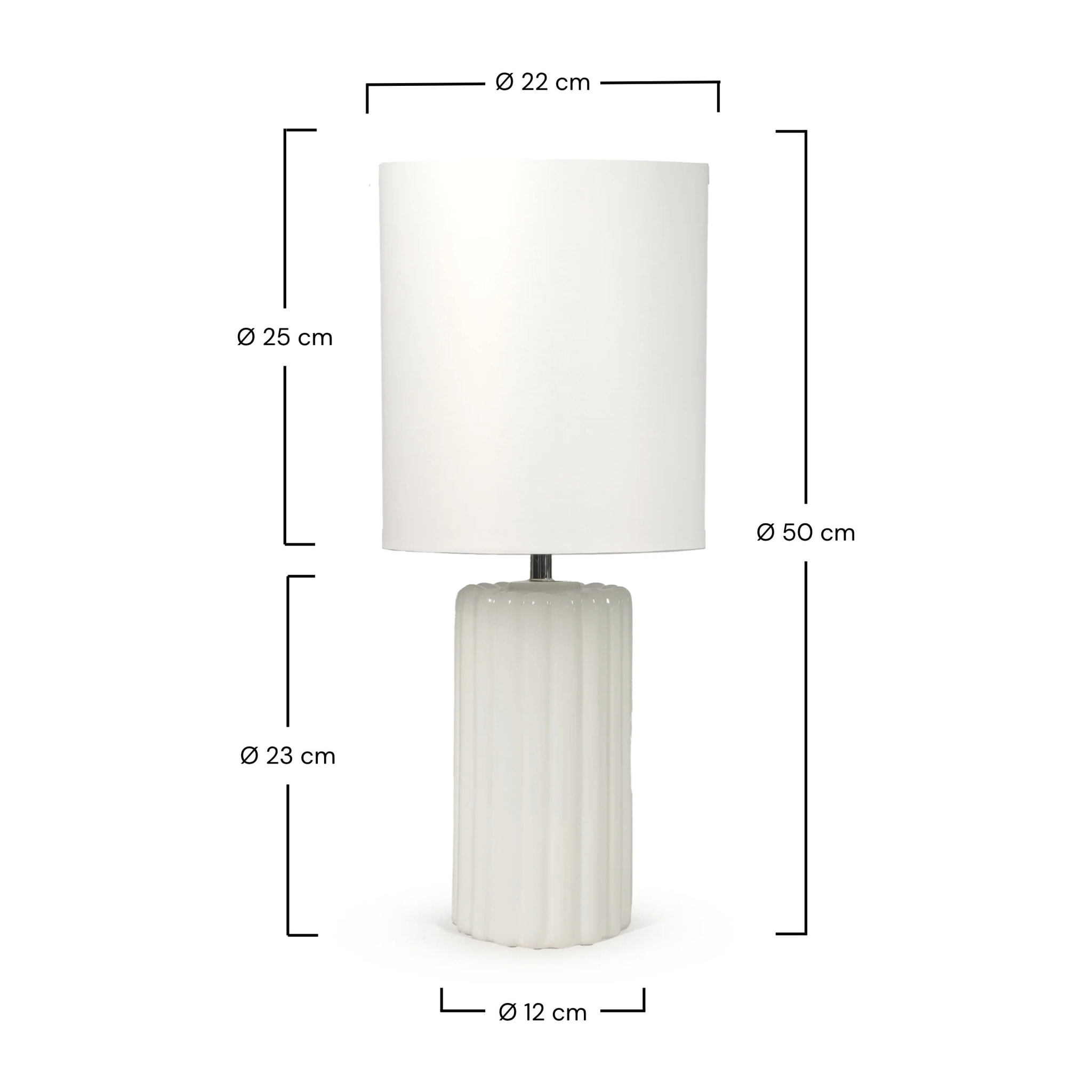 Lampe à poser en céramique blanche - Palladio