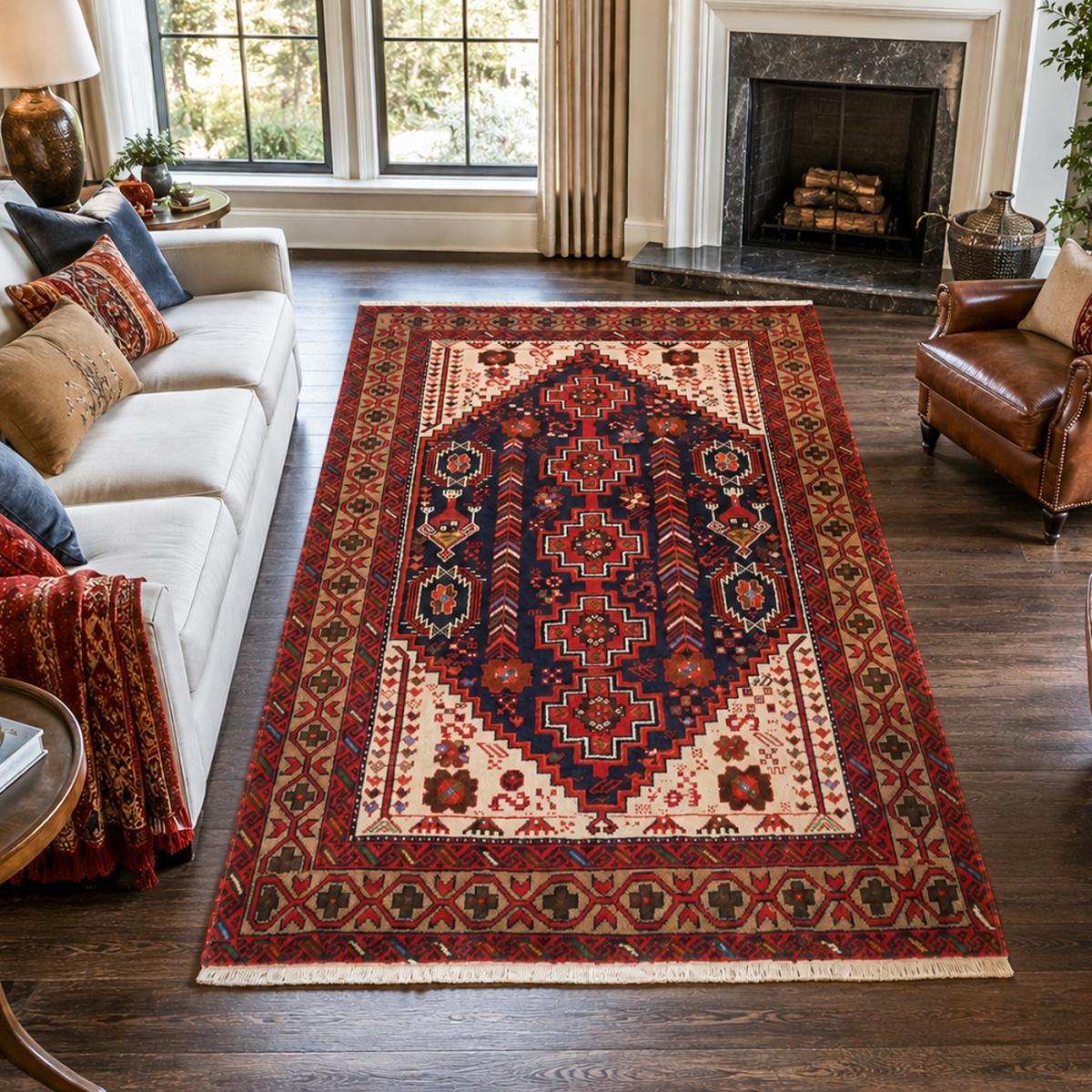 Tapis d'orient, motif oriental, noué main, laine, AKIF