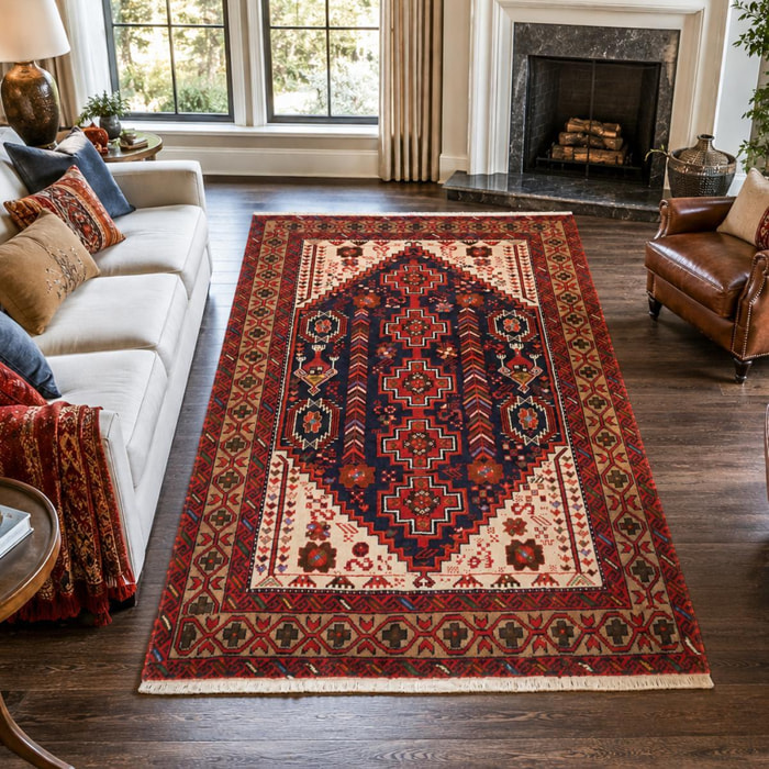 Tapis d'orient, motif oriental, noué main, laine, AKIF