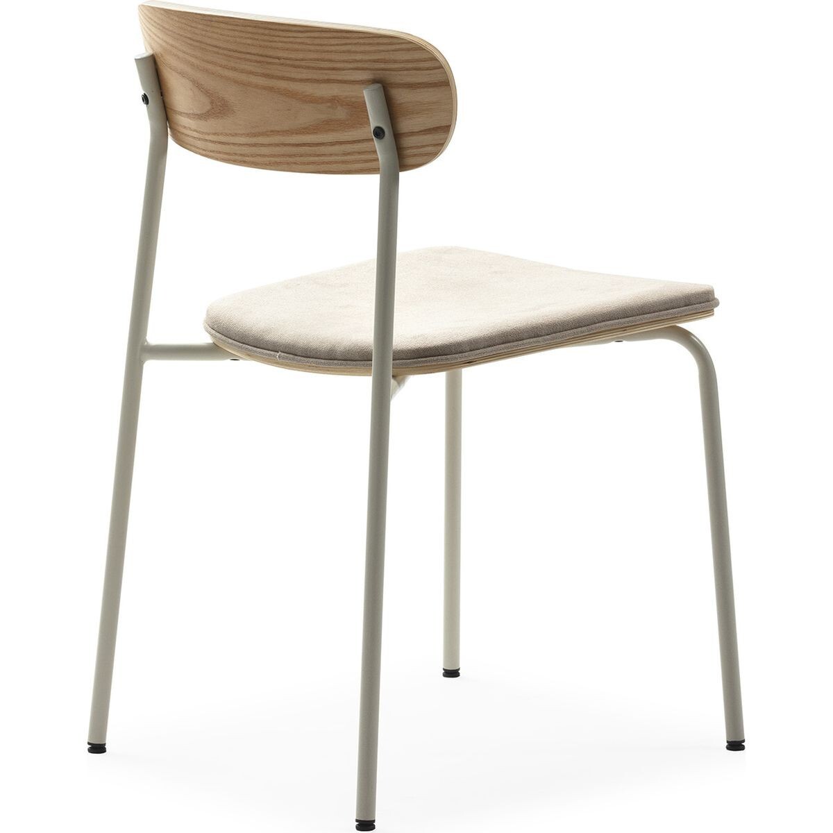 Lot de 2 chaises en tissu et effet bois - SVALA