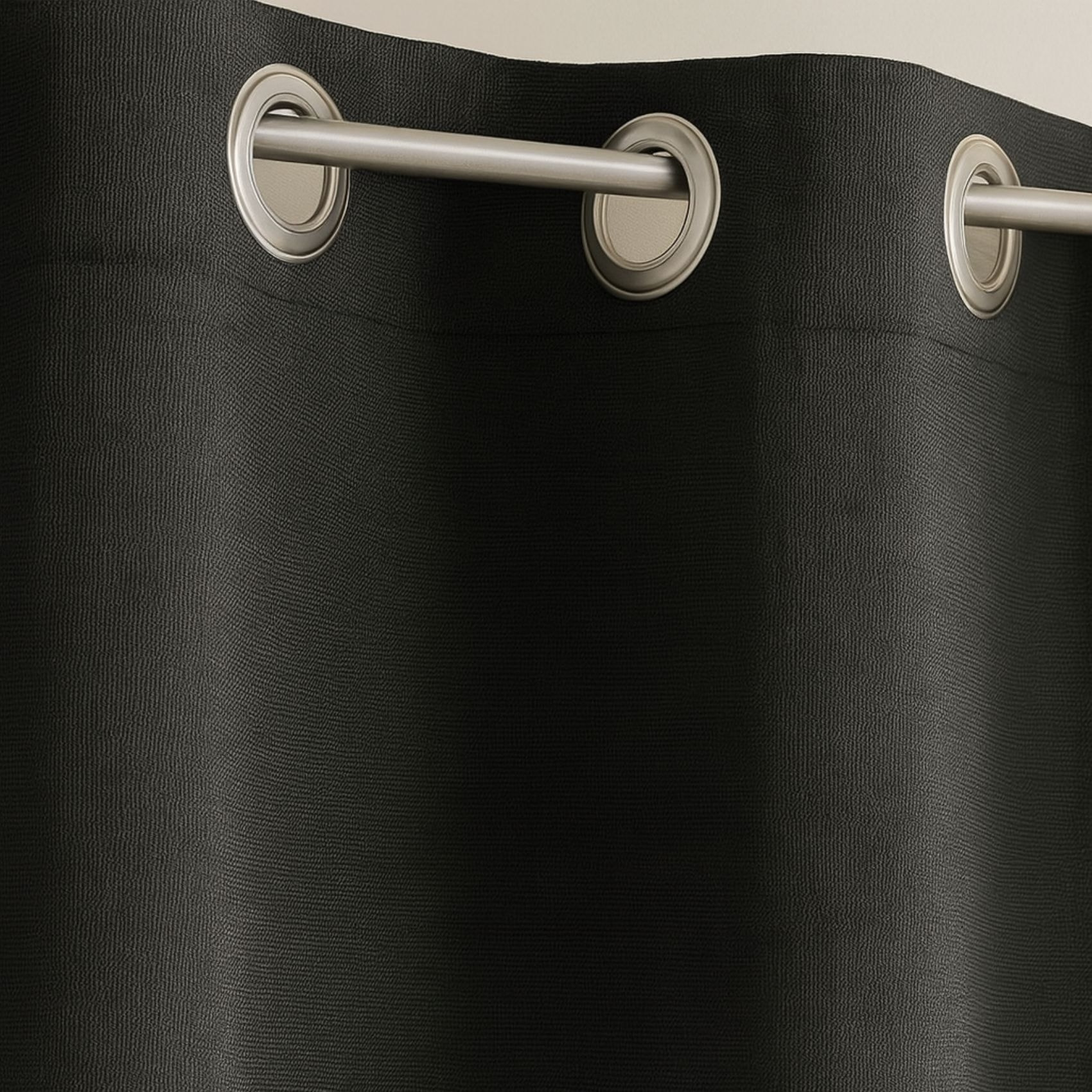 Rideau 100% occultant Ignifugé M1 Noir - Noir