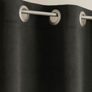 Rideau 100% occultant Ignifugé M1 Noir - Noir
