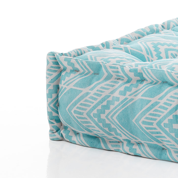 Tomasucci pouf carré OUTDOOR IKAT MINT Multicolore