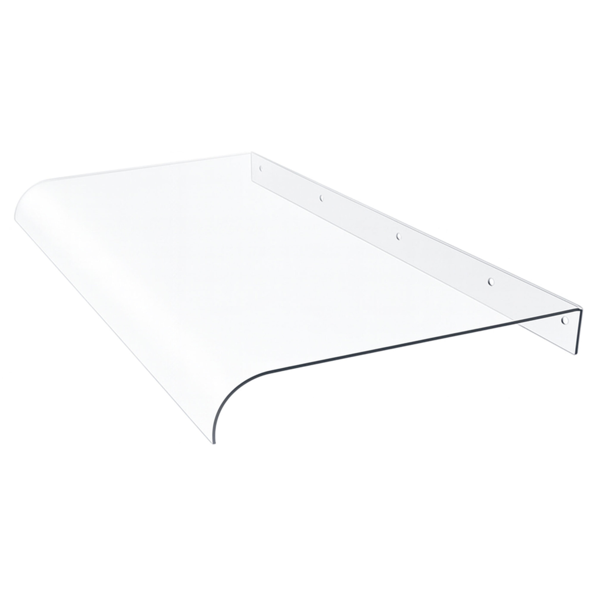 Ame - Set 3 Pensiline Tettoia da Esterno 153x35,5 cm in Policarbonato Trasparente