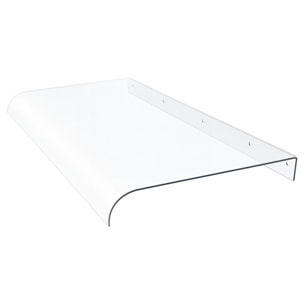 Ame - Set 3 Pensiline Tettoia da Esterno 153x35,5 cm in Policarbonato Trasparente