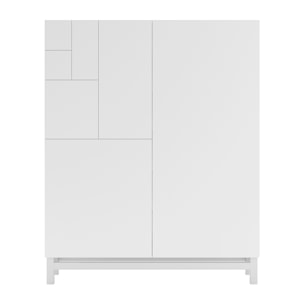 Zapatero melamina Volda blanco 112x90x27 cm