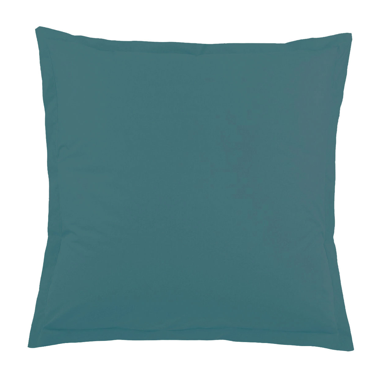 Taie d'Oreiller Unie en 100 % Coton - Bleu Paon