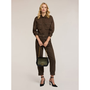 Motivi - Camicia a body military - Verde militare