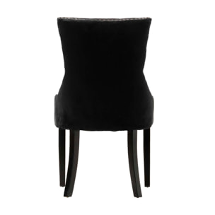 Silla Tachuelas Velvet Negra Harpers 56x62x96cm