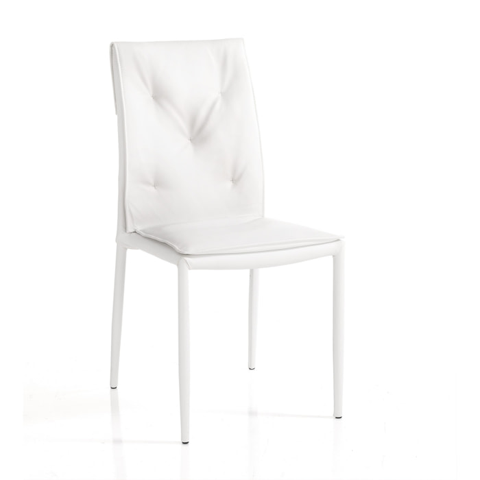 Tomasucci Lot de 4 Chaises LUCIA BLANCHES