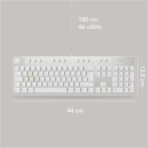 Clavier gamer SKILLKORP K15 BLANC Progress