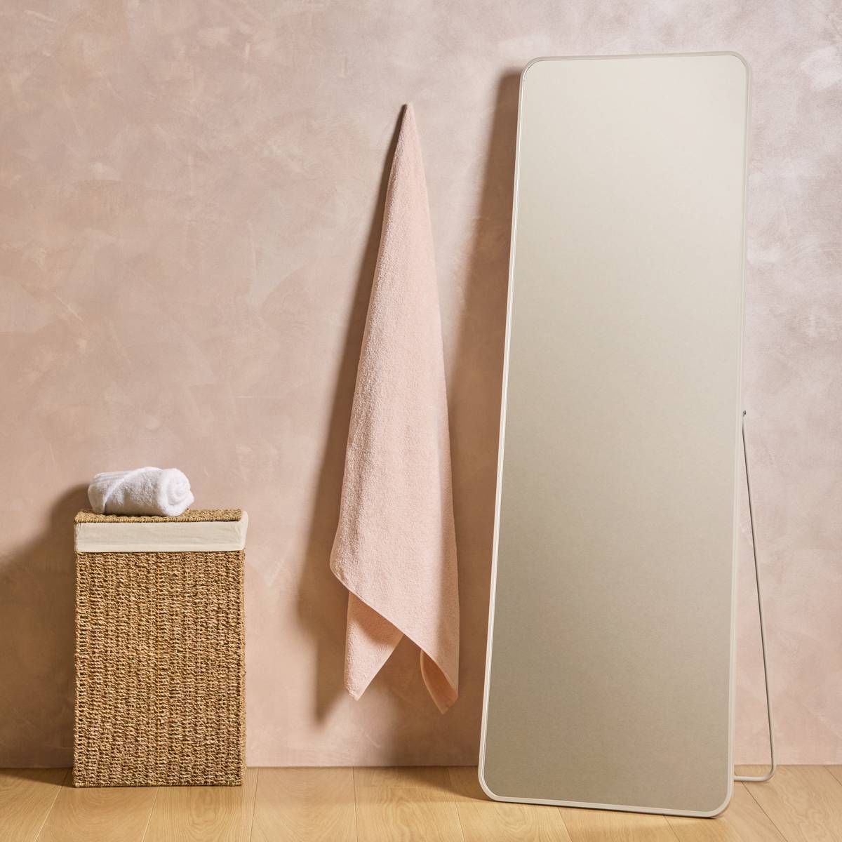 Miroir pied en métal 160x56cm beige