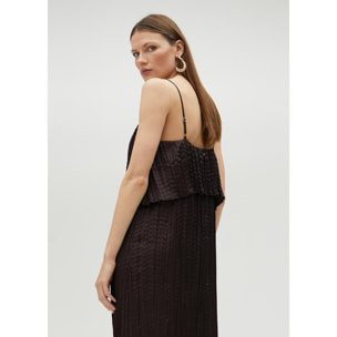 Vestito midi con volant