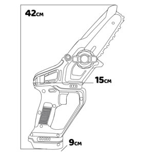 Lazher 20 - Motosega a batteria per potatura Alfa Line, con barra da 5'', no batteria no caricabatteria