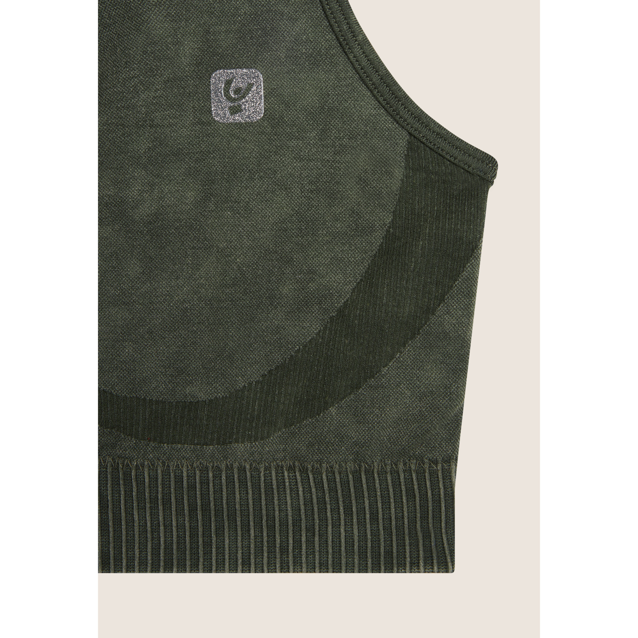 Top sportivo seamless ice wash con spalline incrociate