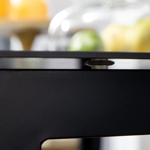 Mesa de Jardín Rectangular para 6 Personas Mesa de Comedor Exterior con Marco de Aluminio y Tablero de Vidrio Templado Carga 50 kg para Terraza Balcón 150x90x74 cm Negro