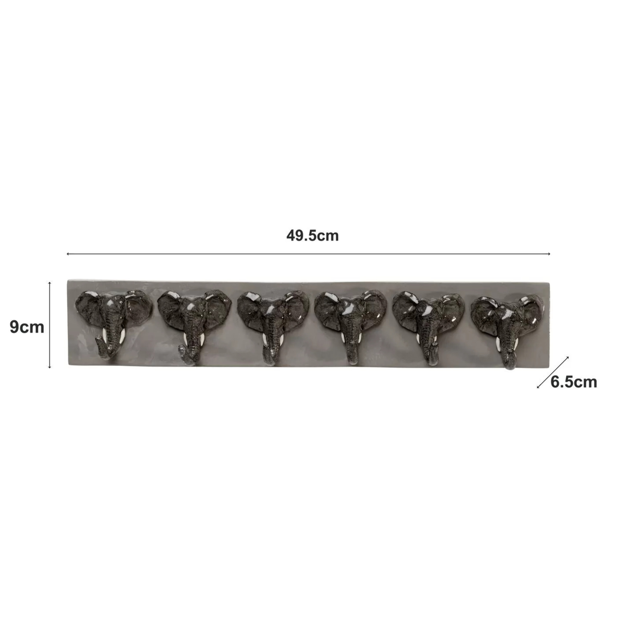 Portemanteau mural éléphants 50cm Kare Design
