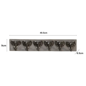 Portemanteau mural éléphants 50cm Kare Design