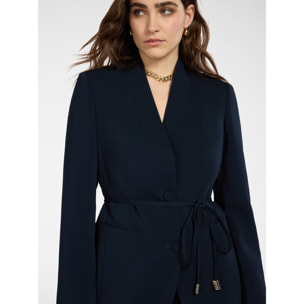 Elena Mirò - Chaqueta con cinturón - Azul