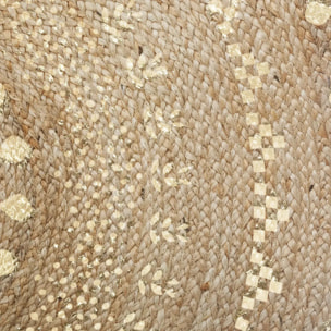 Tapis "Shine" jute doré D115cm