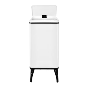 Well home - cubo de basura inteligente con apertura automática y contacto manual en color blanco.