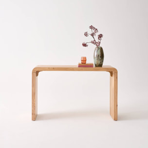 Console exotique bois d'acacia 120 cm naturel - Dana