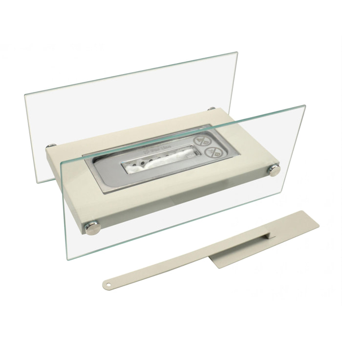 Chimenea de etanol de sobremesa con dos pantallas de cristal templado ALGEIROS W PURLINE 750 W