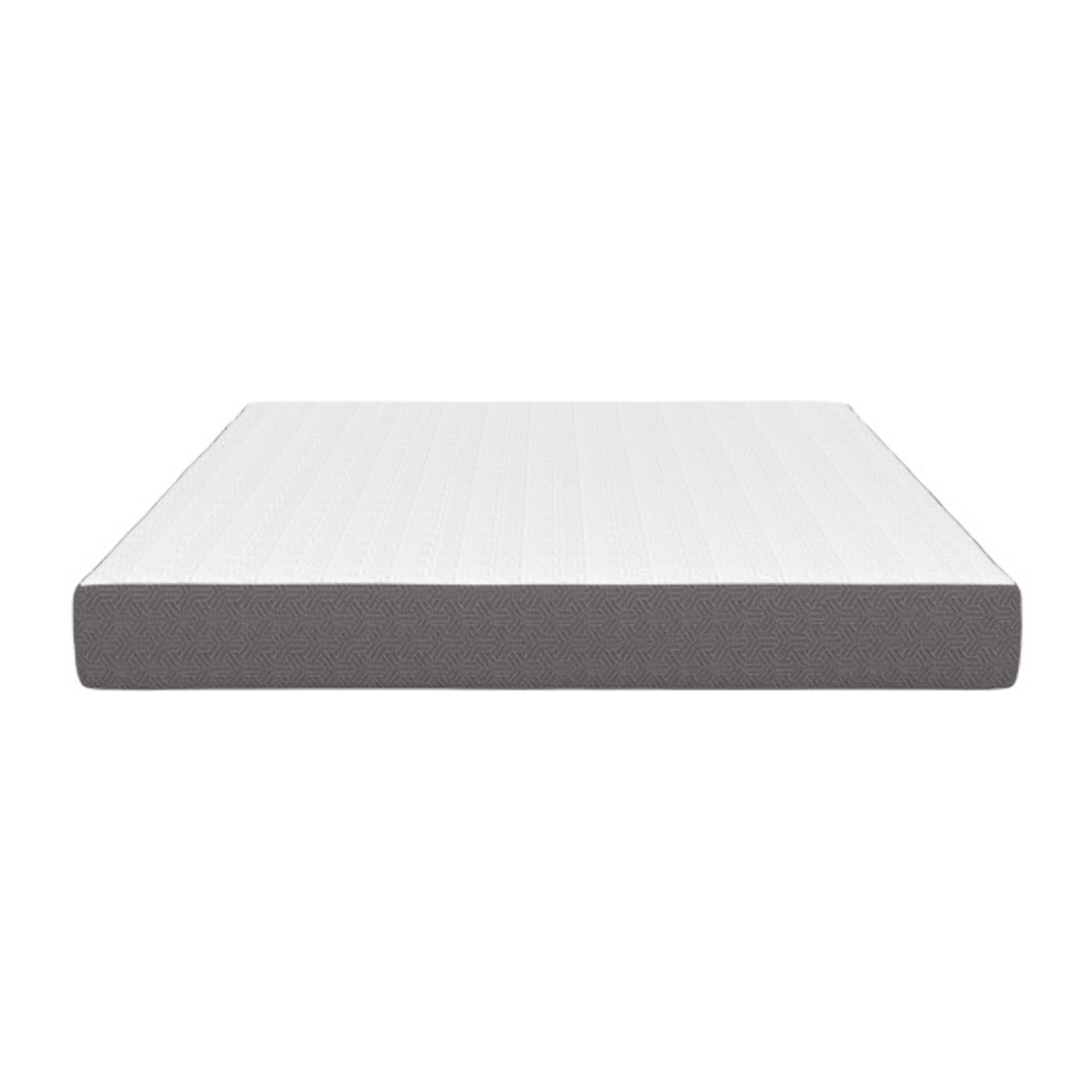 Matelas mémoire de forme - 160 cm - Dessus design blanc, coté design gris