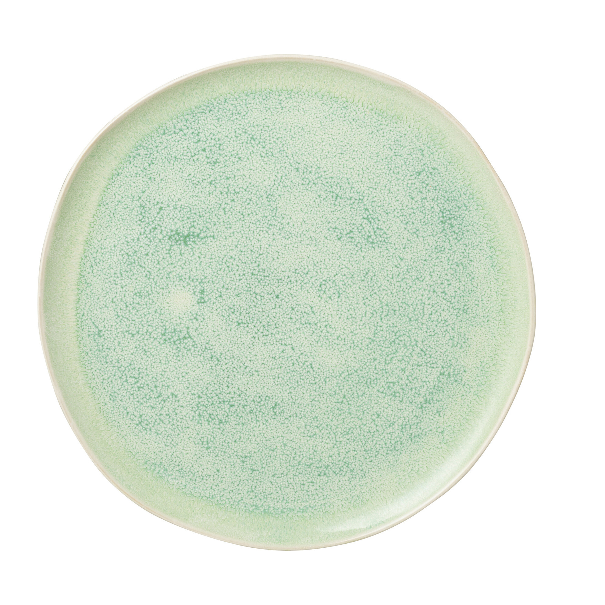 J-Line Assiette Lara Porcelaine Vert Large