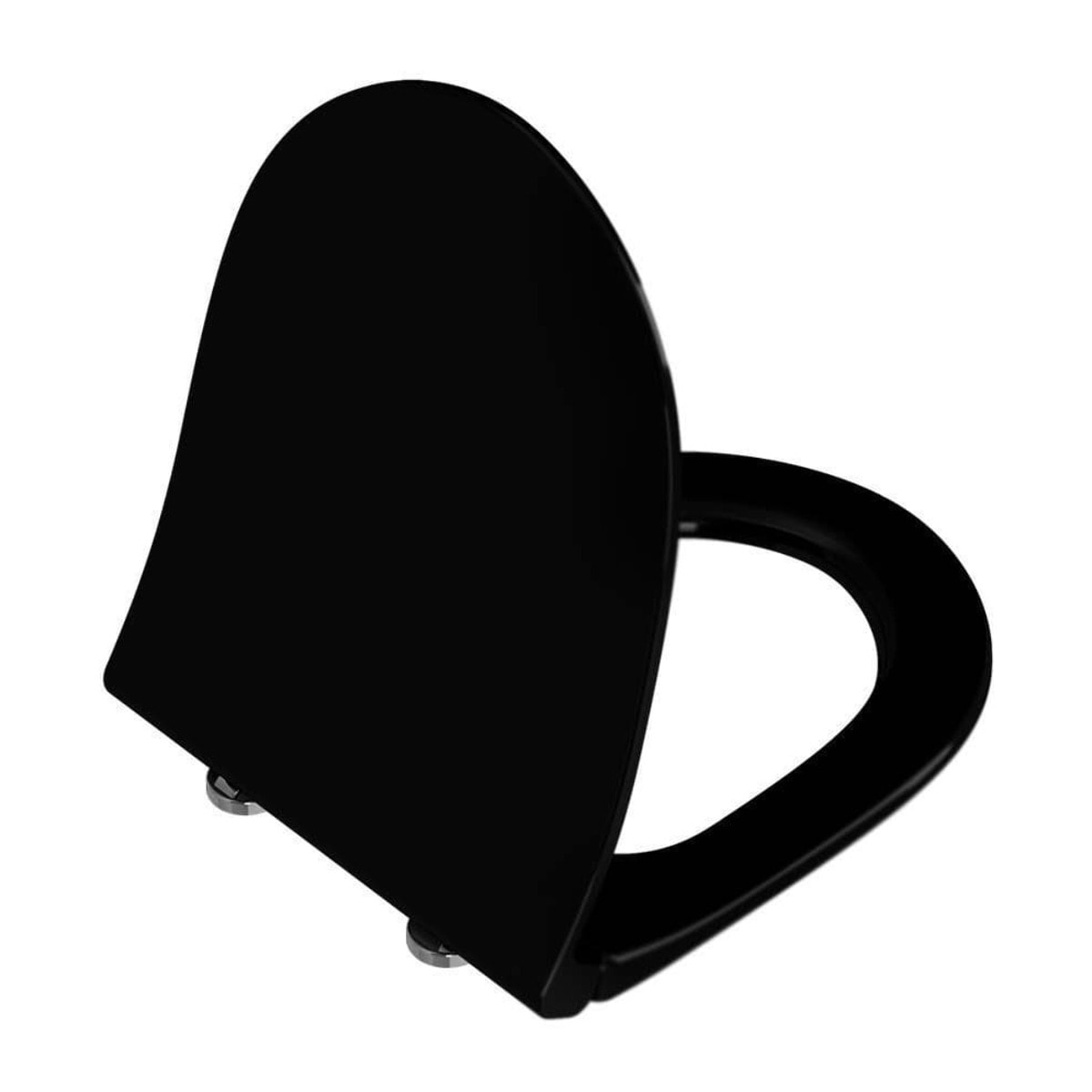 Pack WC sans bride Infinitio Noir mat + Abattant softclose slim + Bâti support Geberit Extra-plat UP720 + Plaque Noir brillante