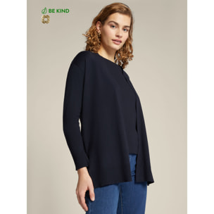 Elena Mirò - Cardigan aperto davanti in viscosa ECOVERO™ - Blu