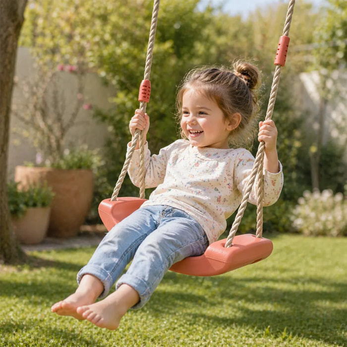 Balançoire plastique corail pour portiques de 1,90 à 2,50 m
