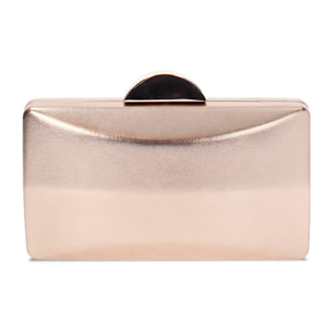 Clutch donna rosa oro in laminato