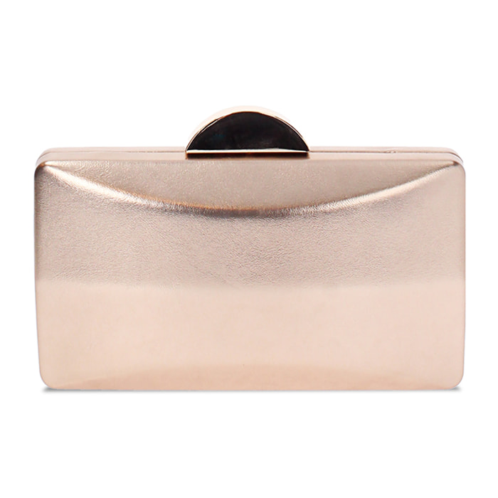 Clutch donna rosa oro in laminato