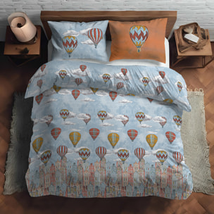 Parure copripiumino volare arancio 100% cotone
